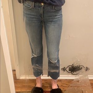 FRAME CROPPED JEANS